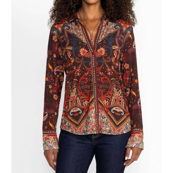 NEW JOHNNY WAS jaine favorite button front shirt in clarisa - Picture 1 of 4